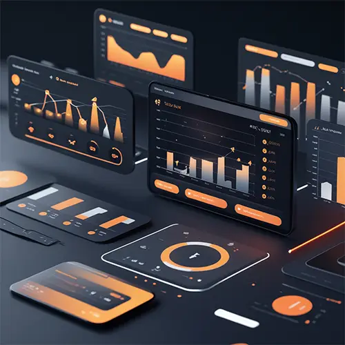 Tablero con gráficos y paneles de indicadores en tiempo real para facturación electrónica